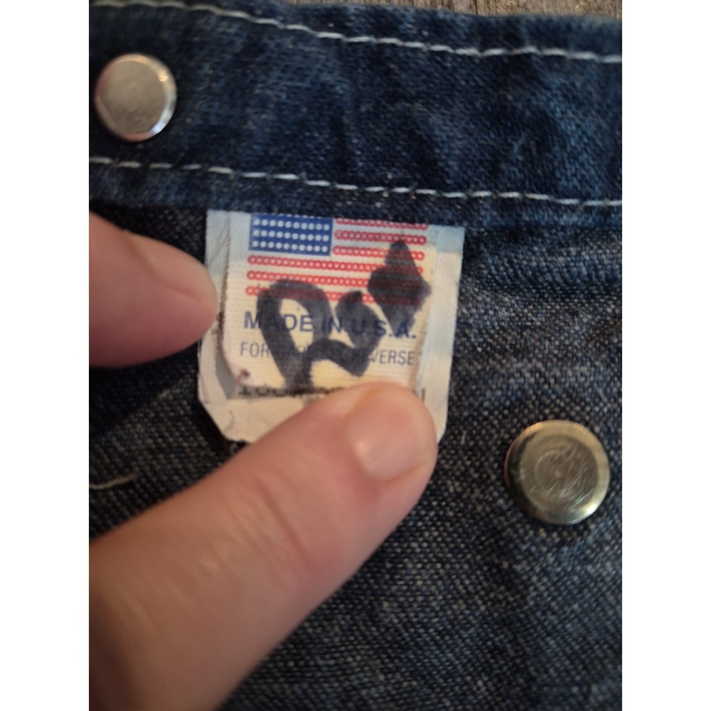 Big Smith Bib Overalls Mens 38x30 Blue Farmer Carpenter Work Denim Jeans - Picture 9 of 9